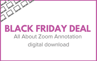 Black Friday Deal: 40% Off “All About Zoom Annotation” Digital Download