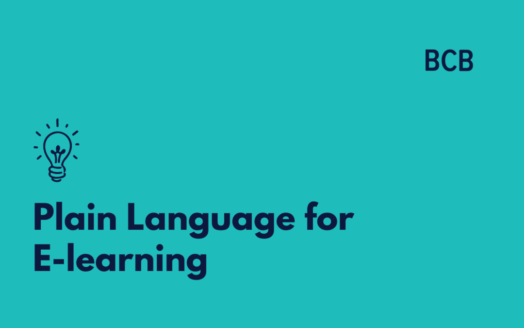 Plain Language for E-learning