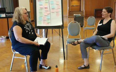 Debriefing facilitation with a fishbowl exercise