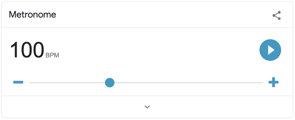 screenshot of google metronome