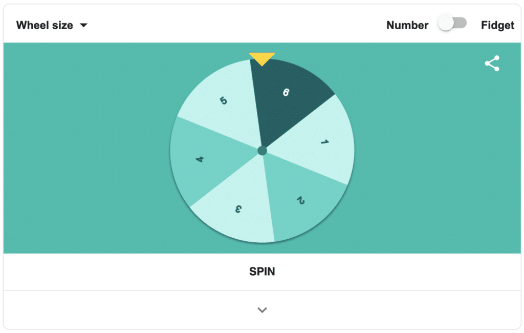 screenshot of Google's spinner