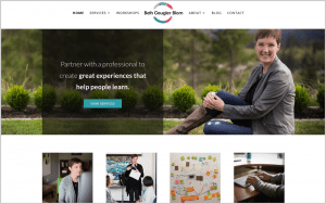 screencapture of Beth's website